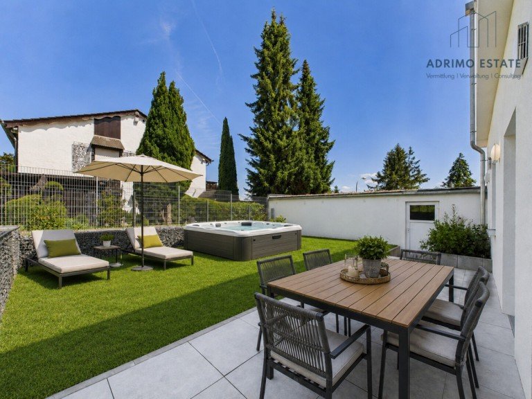 Einrichtungsbeispiel Terrasse Garten digital nachbearbeitet Ulm / B�fingen Erdgeschosswohnung Exklusiver Erstbezug in B�fingen - 2 Terrassen, Garten und moderne Ausstattung!